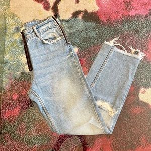 Zara Light Blue Cropped Jeans